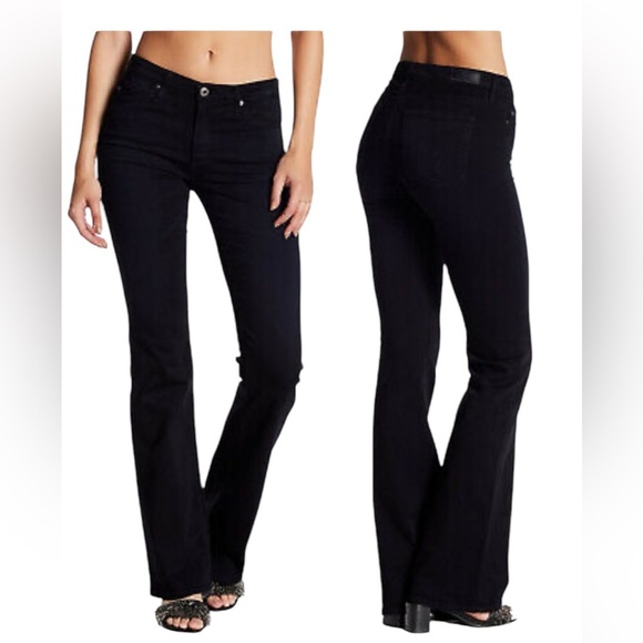 Ag Adriano Goldschmied The Angel ,boot cut.   Black Flare Wide Leg Jeans - Picture 1 of 12